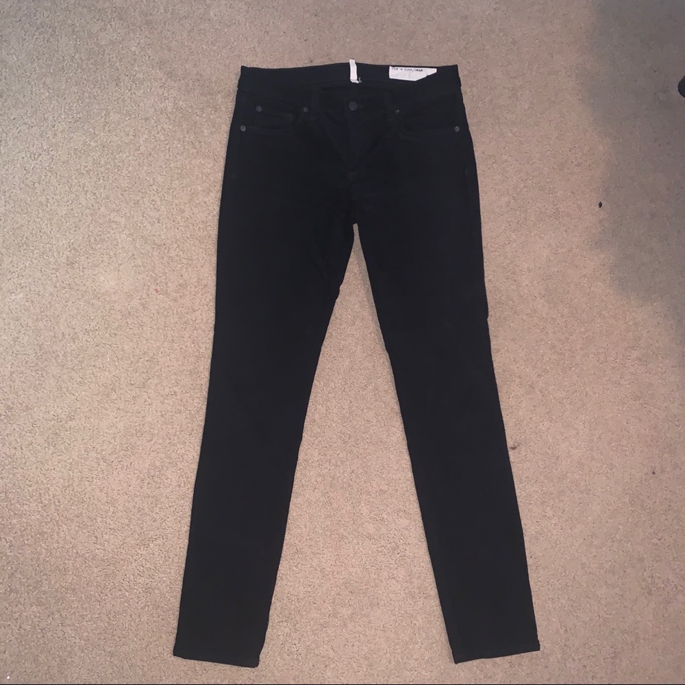 Rag & Bone Black Corduroy Skinny Jeans